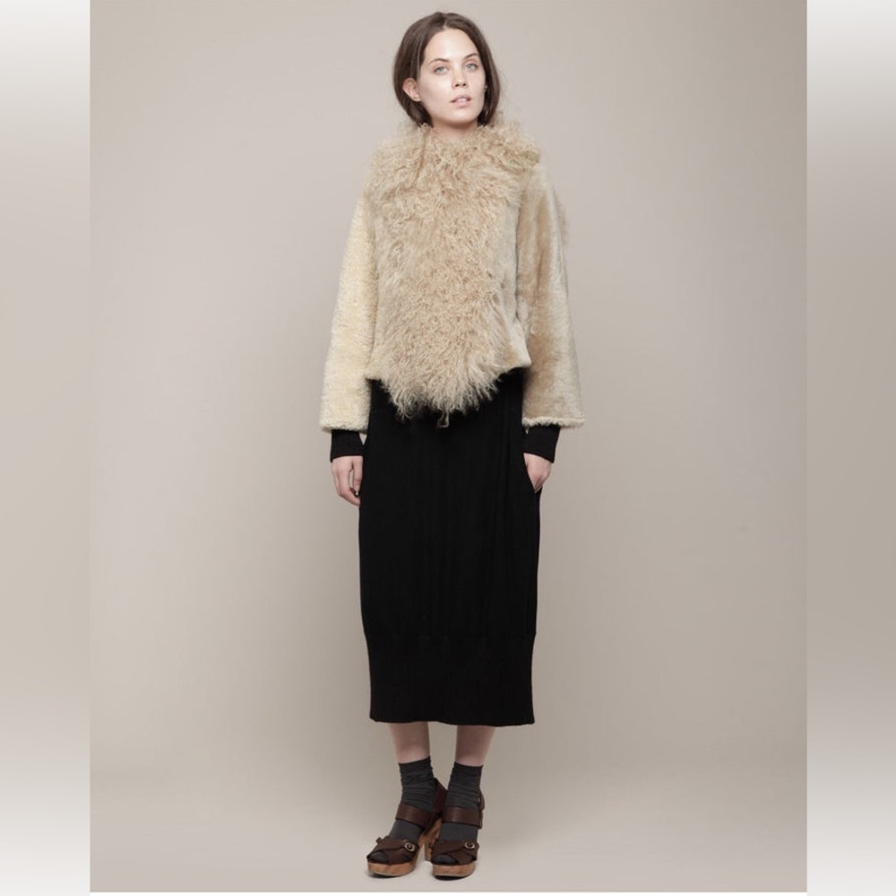 Rare Opening Ceremony Patchwork Shearling Jacket … - image 4